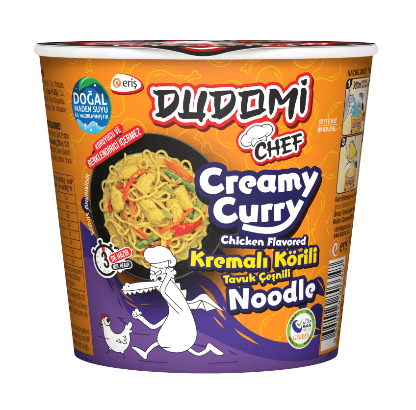 KREMALI KÖRİLİ TAVUK ÇEŞNİLİ BARDAK NOODLE